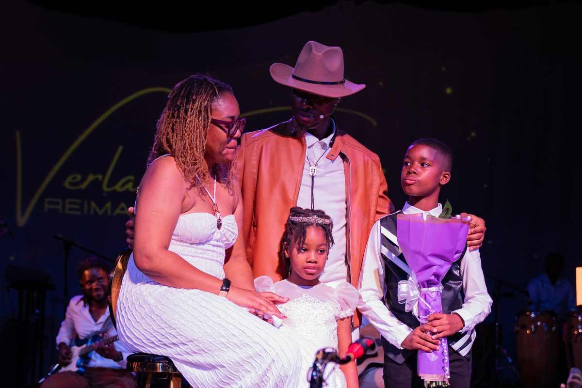 Family on stage